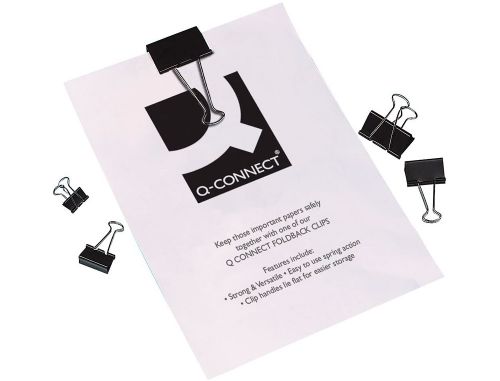 Mola metalica q-connect reversivel n.2 24 mm caixa de 10 unidades preto , Q-connect , 63414 , 5705831012837